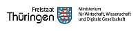 Logo des Thüringer Ministerium für Wirtschaft, Wissenschaft und Digitale Gesellschaft mit dem Link auf die Darstellung des Förderers